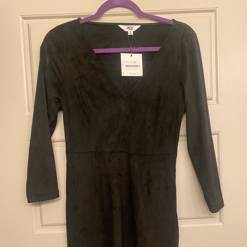 NEW Jack by B.B Dakota Revolve Black Suede Mini dress Black S